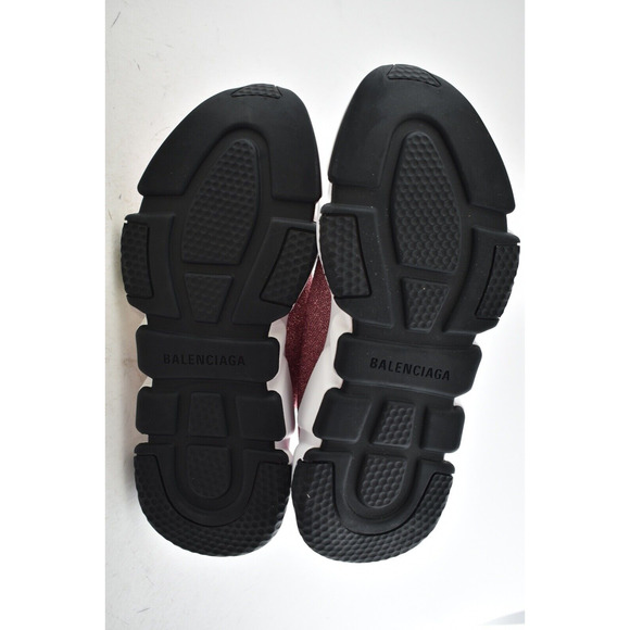 Balenciaga Women Speed Sock Trainer Pink Glitter White Black Runner Sneakers 42 - Picture 12 of 12